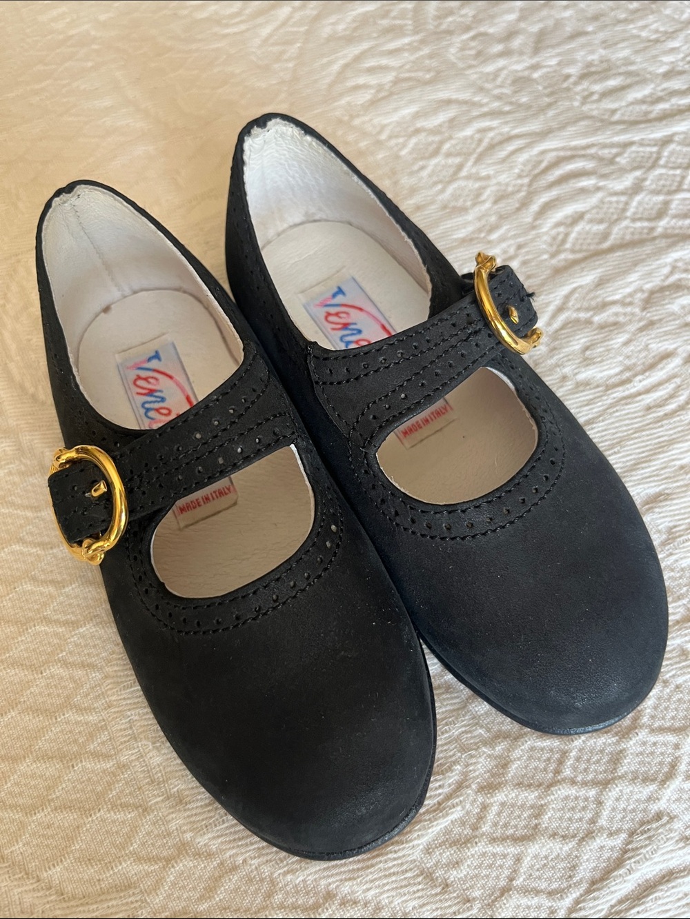 Black Patent Venettini Mary Jane girls Shoes-new-Italy-leather-size 23